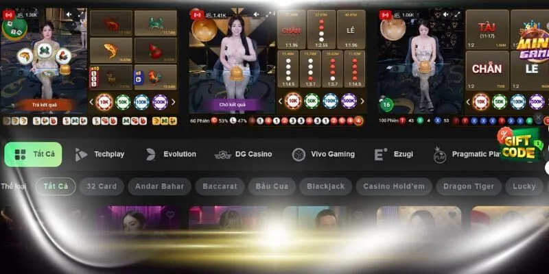 Kho trò chơi casino phong phú 