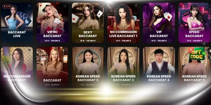 Lựa chọn bàn baccarat phù hợp