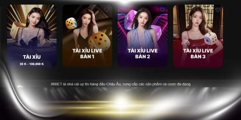 Trò chơi tài xỉu đầu tư giao diện đẹp mắt 