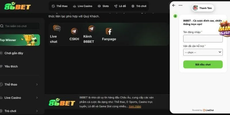 Chính sách và điều khoản giải quyết khiếu nại 86BET