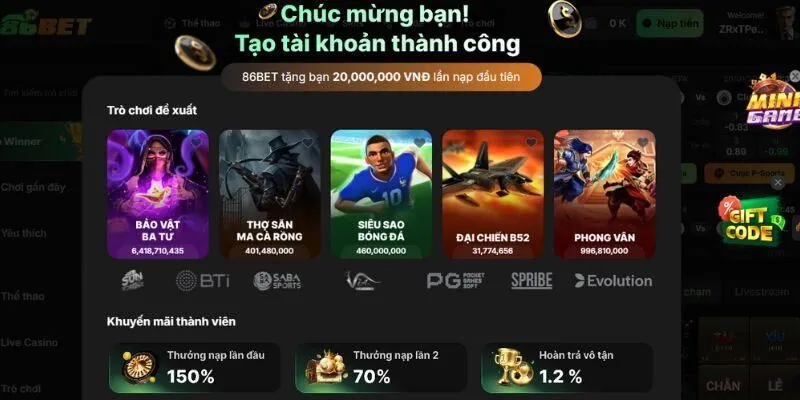 Lưu ý quan trọng khi đăng ký 86BET